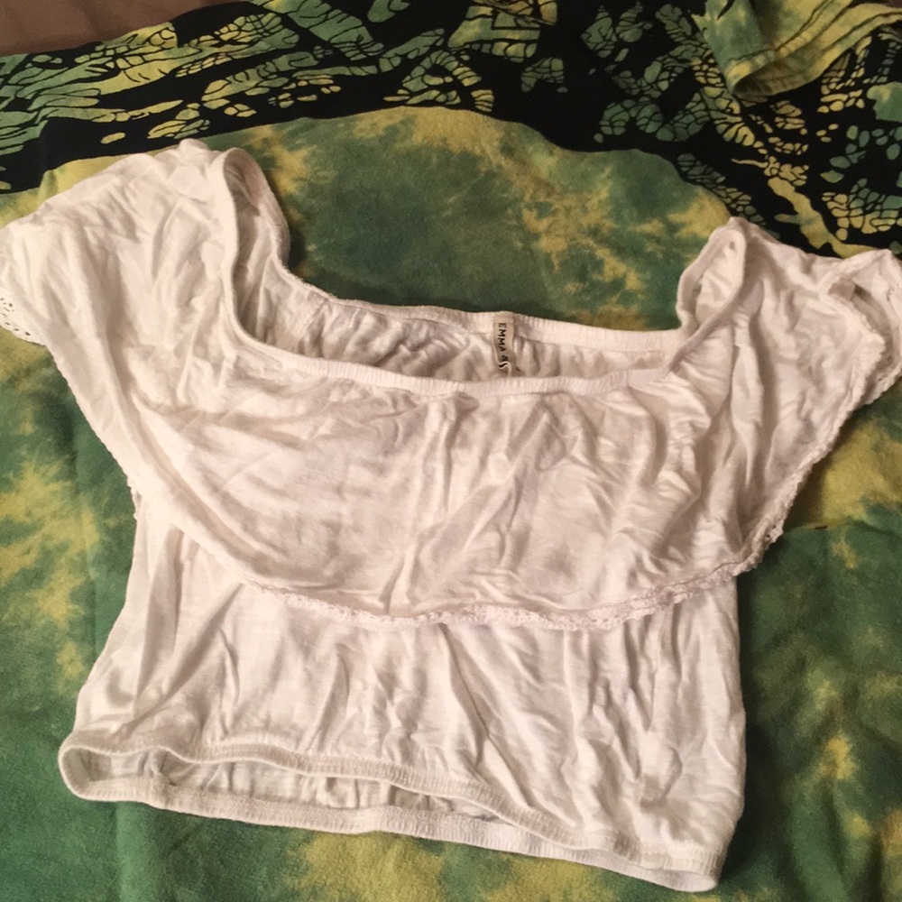 Off the shoulder crop top